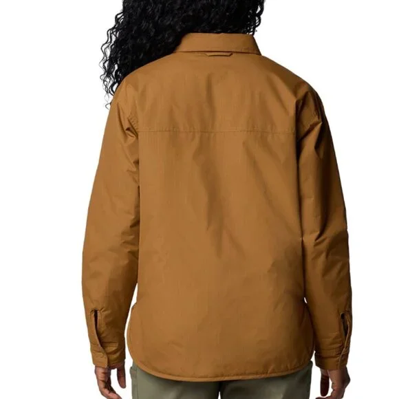 NWT New Columbia Women's Longhorn Ridge Reversible Shirt Jacket Large L Camel - Picture 2 of 6